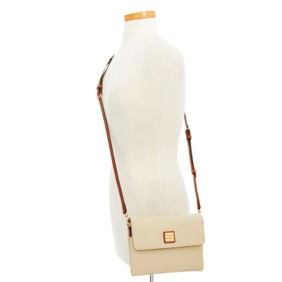 Dooney & Bourke Pebble Grain Leather Hunter Crossbody - Bone - Picture 1 of 6